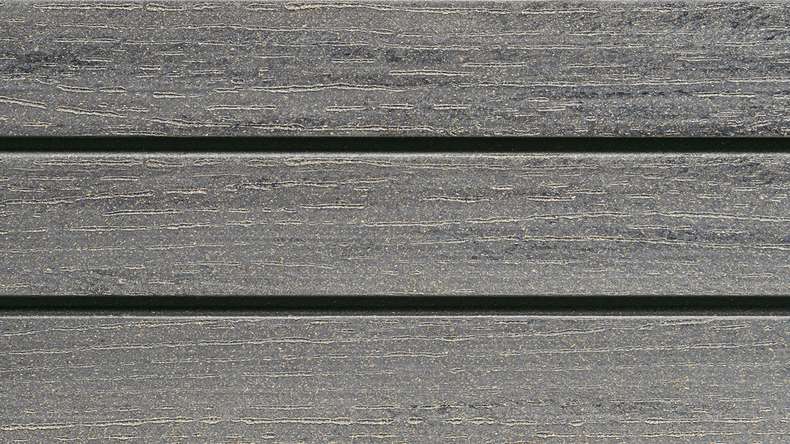 planeo Fassado - WPC rivestimento facciata a fasce romboidali grigio grafite piccolo 4 m