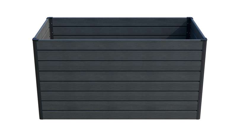 planeo BPC-Rhombus letto rialzato rettangolo - grigio pietra co-ex. 150 x 70 x 79 cm