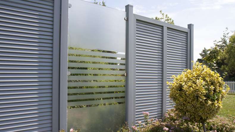 planeo Gardence Flair - Recinzione in vetro verticale strisce 90 x 180cm