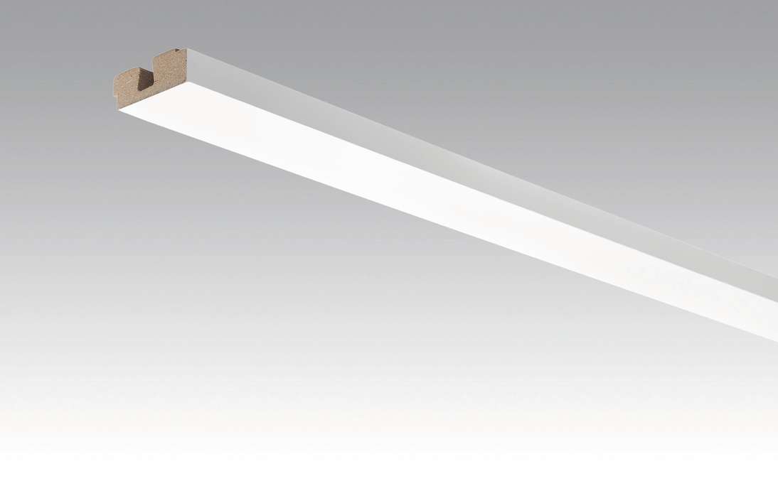 Battiscopa MEISTER battiscopa per soffitti Uni bianco lucido DF 324 - 2380 x 40 x 15 mm (200032-2380-00324)