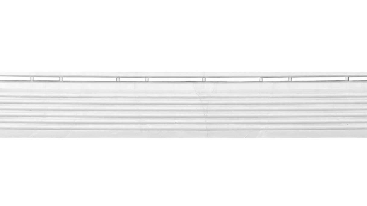 Pannello laterale planeo per piastrelle a incastro 40 x 40 cm - bianco-alluminio