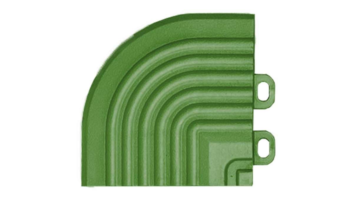 Modulo angolare planeo per piastrelle a incastro 40 x 40 cm - verde