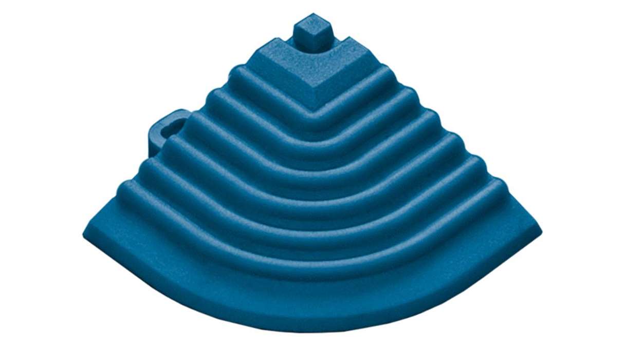 Modulo angolare planeo per piastrelle a incastro 40 x 40 cm - blu