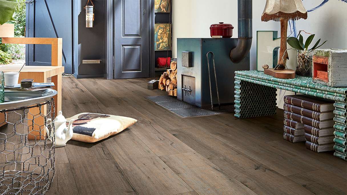 MEISTER design flooring MeisterDesign. next DD 500 S - 06986 Legno vecchio rovere grigio argilla | Isolamento acustico integrato Impact (400054-1287220-06986)