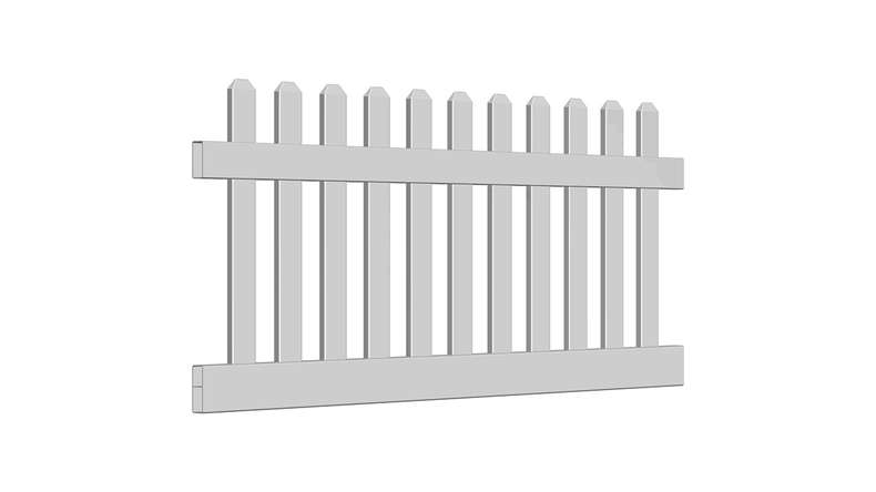planeo Privara - Recinzione a innesto in PVC per giardino bianco - resistente ai raggi UV | 180 x 80 cm