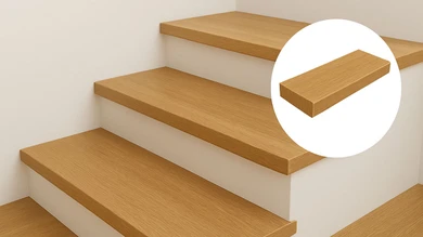 planeo block step straight 40mm listellare + vinile | decoro e dimensioni selezionabili individualmente