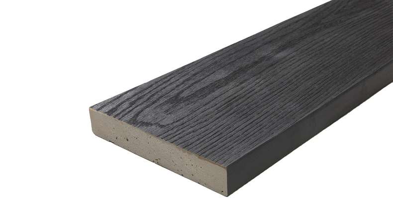 planeo Authoria PureBoard - Decking massiccio naturale scuro 3,6 m strutturato