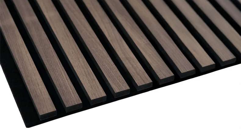 pannelli acustici planeo - Legno marrone scuro/nero 240x60 cm