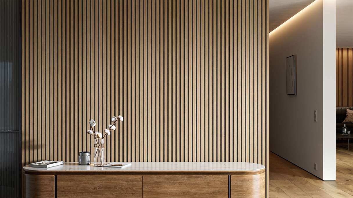 pannelli acustici planeo - rovere naturale - 2400 x 525 x 18 mm (PU-A-012)