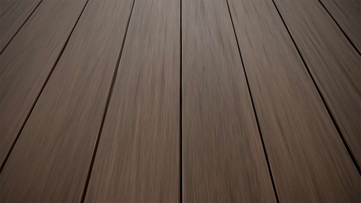 planeo AntikWood WPC tavola solido - Marrone 4.8m invecchiato