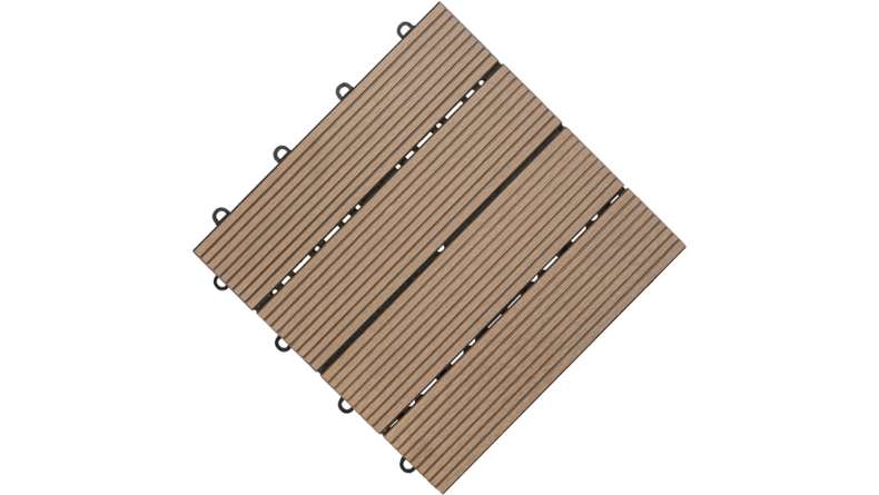 planeo pavimenti WPC piastrella per patio marrone 30x30 cm - 6 pz.