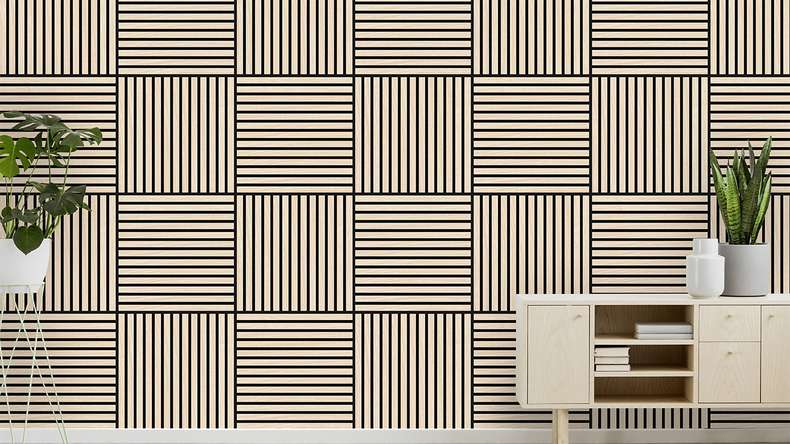 pannello acustico planeo - MixWall Timber Solid Althea Oak 52 x 52 cm | impiallacciato in vero legno MDF (PLMW-10311C)