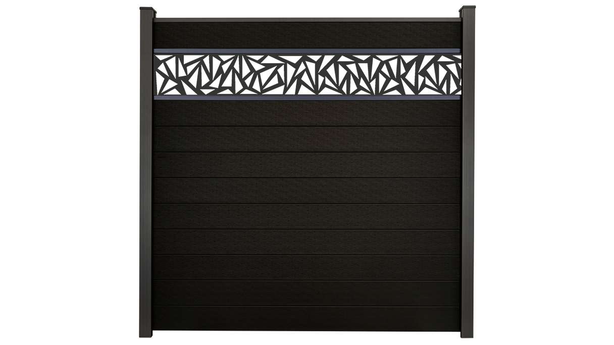 planeo Gardence Strong - recinzione a innesto BPC Triangolo nero co-ex 180 x 180 cm