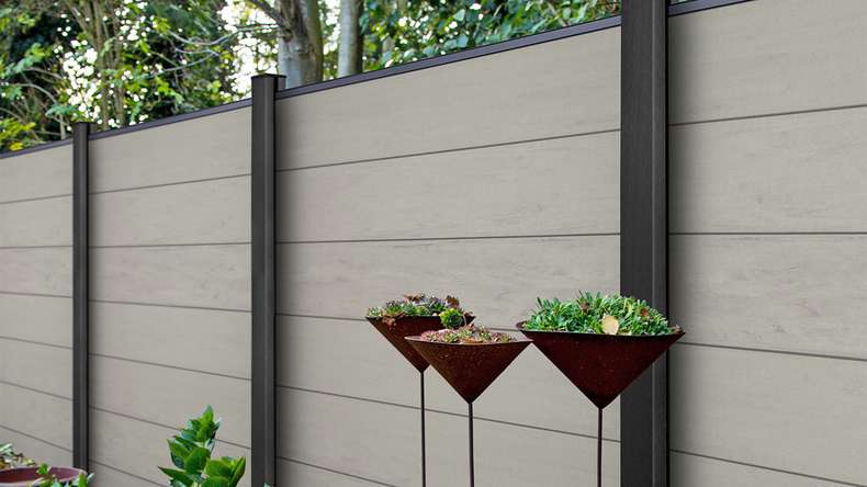 planeo Gardence Strong XL - Recinzione in BPC Standard BiColor Bianco