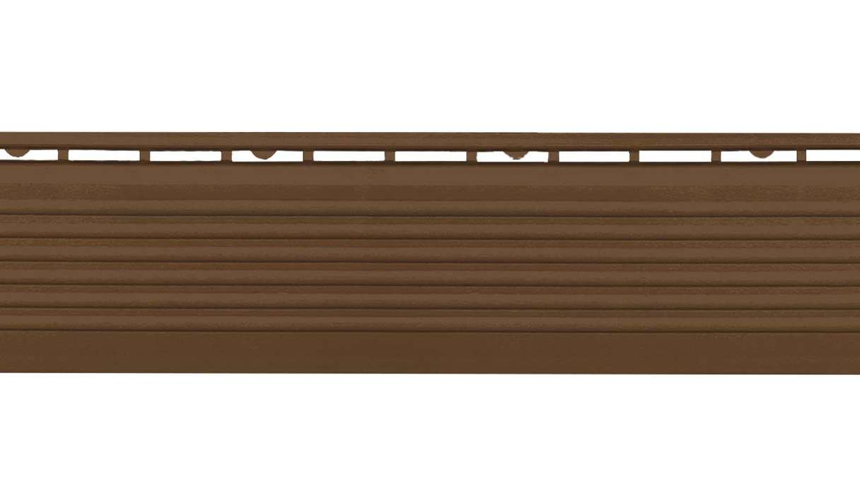 Pannello laterale planeo per piastrelle a incastro 30 x 30 cm - marrone con perno