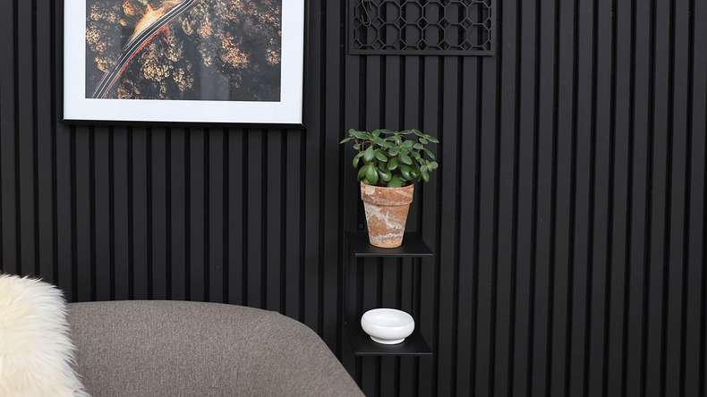 scaffale doppio planeo - nero incl. viti