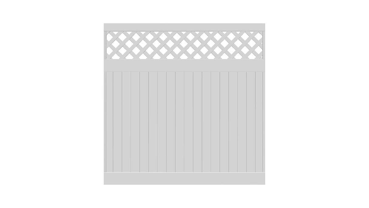planeo Privara - Picchetto in PVC bianco con traliccio - resistente ai raggi UV | 177 x 178 cm