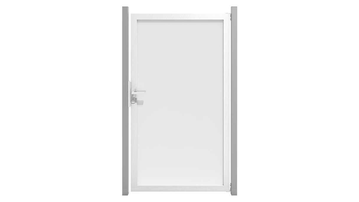 planeo Gardence Flair - Cancello frangivista in vetro con telaio in alluminio 100 x 180 cm