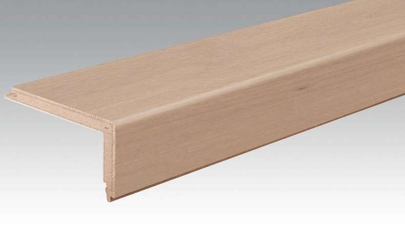 paragradino MEISTER in parquet con profilo a L in rovere autentico bianco crema 9031 (800004-2150-09031)