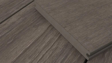 planeo MAXLine Antique - Decking XL rivestito in WPC CoEx massiccio - marrone scuro 3m rustico testurizzato/liscio spazzolato