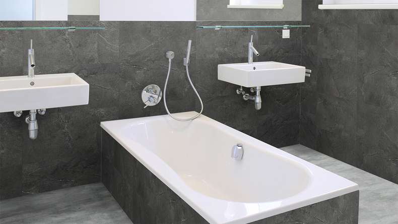 planeo Revea - Rivestimento murale in plastica Ardesia opaca 60 x 30 cm