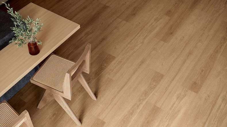planeo WPC Vinile ad incastro - PUREtec MAX 70 EIR Rovere chiaro caldo | Isolamento acustico integrato (RP-A50-8)
