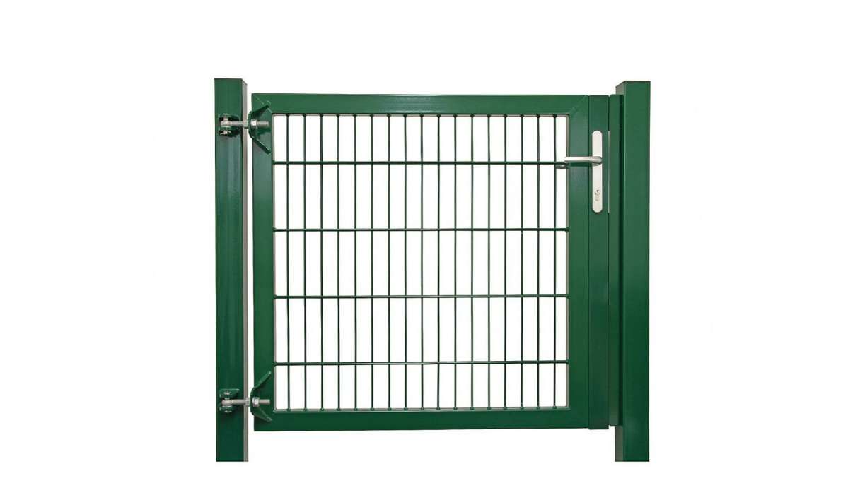 Porta universale pesante a 1 pannello verde muschio inclusi i pali della porta