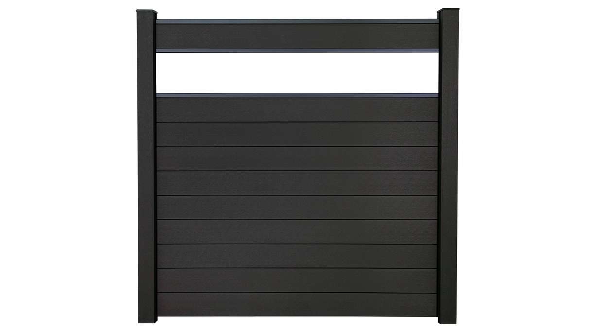 planeo Gardence Strong - recinzione a innesto BPC in vetro satinato grigio antracite 180 x 180 cm
