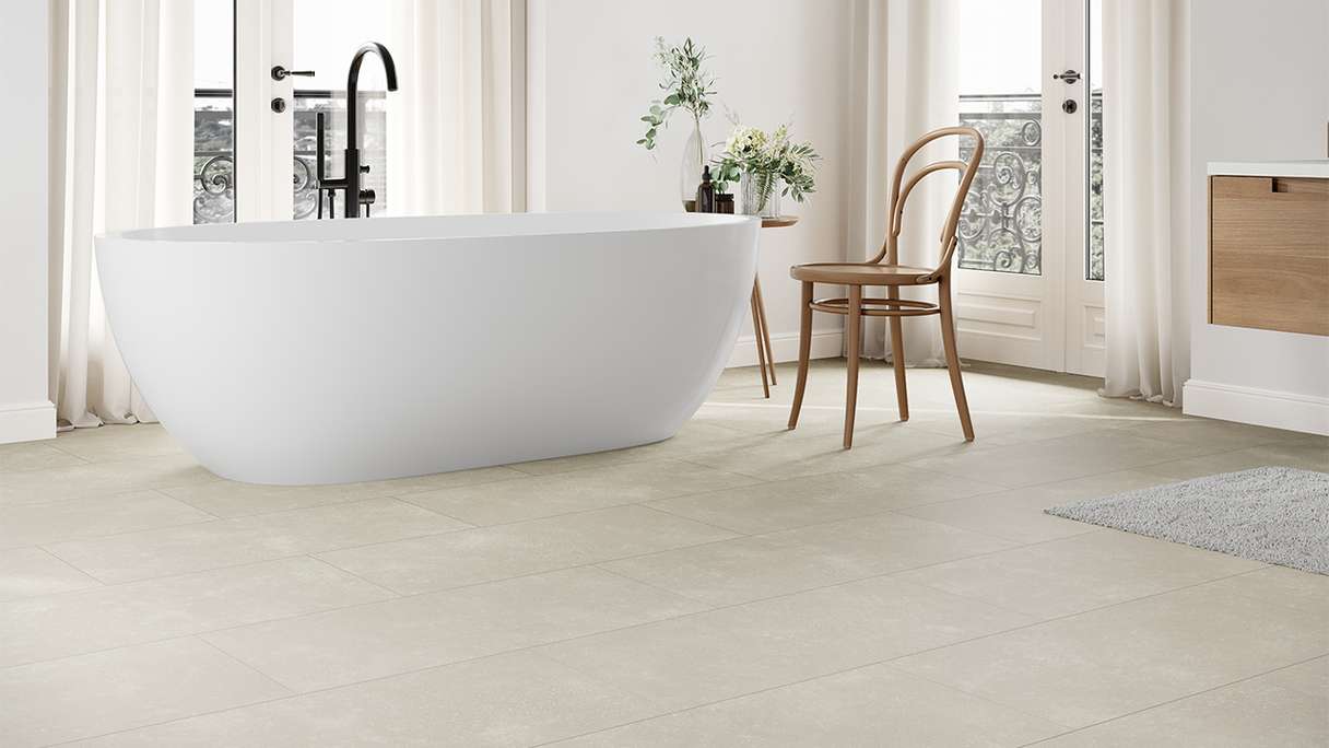 planeo Vinile rigido a incastro - Stone Crema | Isolamento acustico integrato (100P3010)