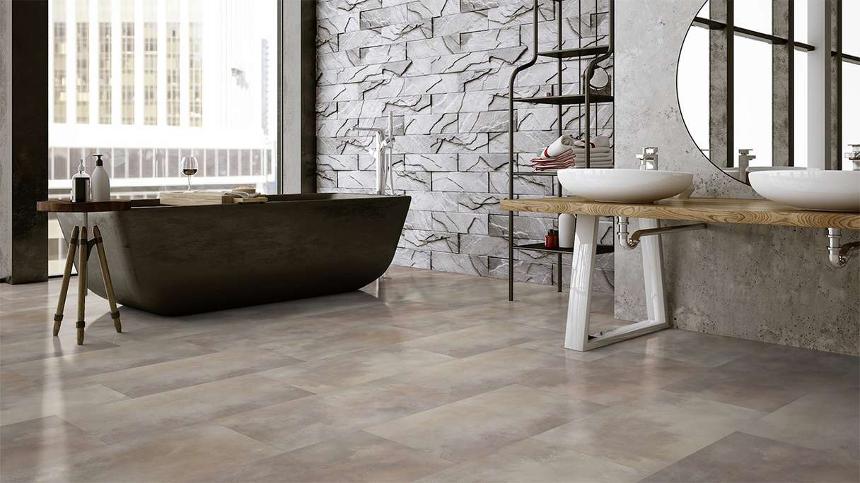 Gerflor Vinile ad incastro - Virtuo 30 Rigid Acoustic Acuarela Taupe | isolamento acustico integrato (39101476)