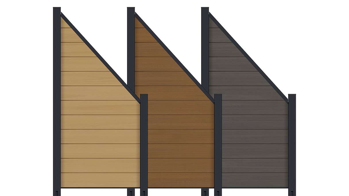 planeo INFINITY - Recinzione a incastro in WPC CoEx smussata 180 - 90 x 90 cm
