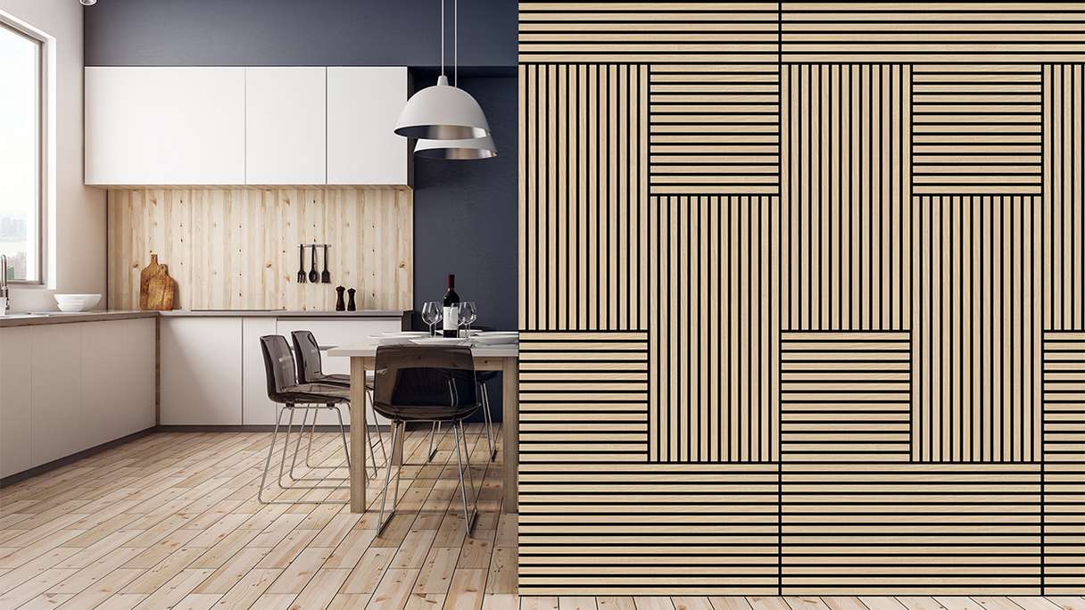 pannello acustico planeo - MixWall Timber Touch Flare Oak 52 x 52 cm | impiallacciato in vero legno (PLMW-00011A)