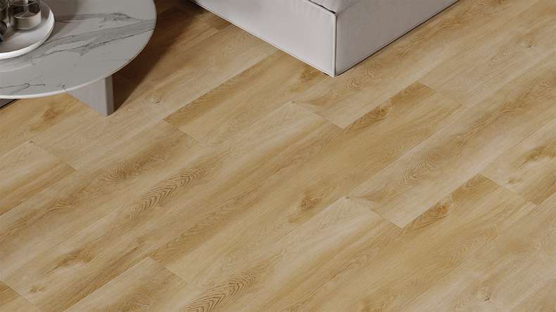 planeo Vinile rigido a incastro - HOMEtec Pro 50 IXPE Sunrise Mellow Oak | Isolamento acustico integrato (RP-E50-1)