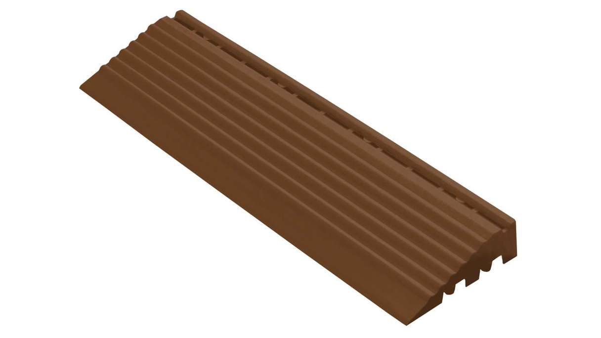 Pannello laterale planeo per piastrelle a incastro 30 x 30 cm - marrone con occhiello