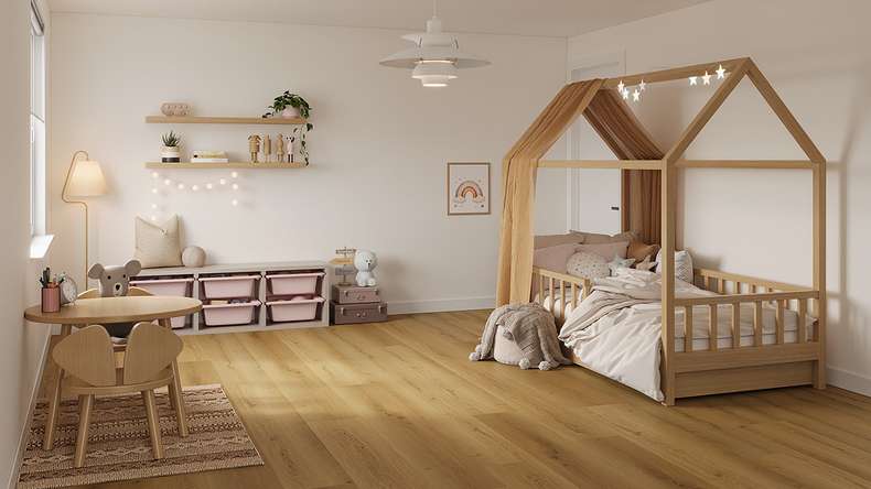 Lys&Land Vinile Klick rigido - Fjordline XL Rovere Noblesse Tavola XL lunga 1,83 m | isolamento acustico integrato (SP183-08)