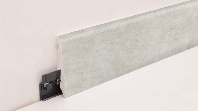 battiscopa planeo SolutionX 2in1 - 2400 x 14 x 58 mm grigio cemento chiaro (SL0099)