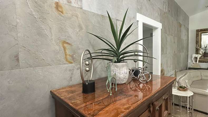 planeo EVOLITH Slate&Stone - Rivestimento in pietra naturale Bianco Pure 1220 x 610 mm