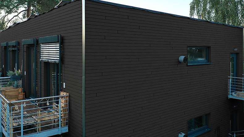 planeo Fassado - Rivestimento di facciata a rombi in WPC antracite