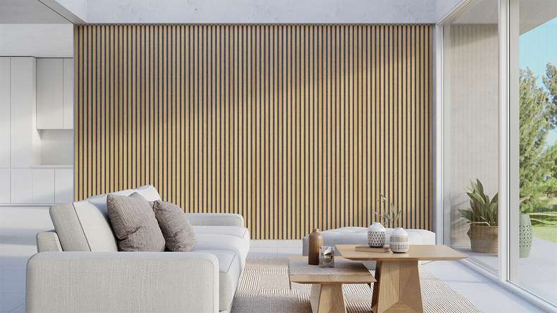 Skaben Pannelli acustici SilentWall Pro - rovere marrone chiaro - 250 x 60 cm