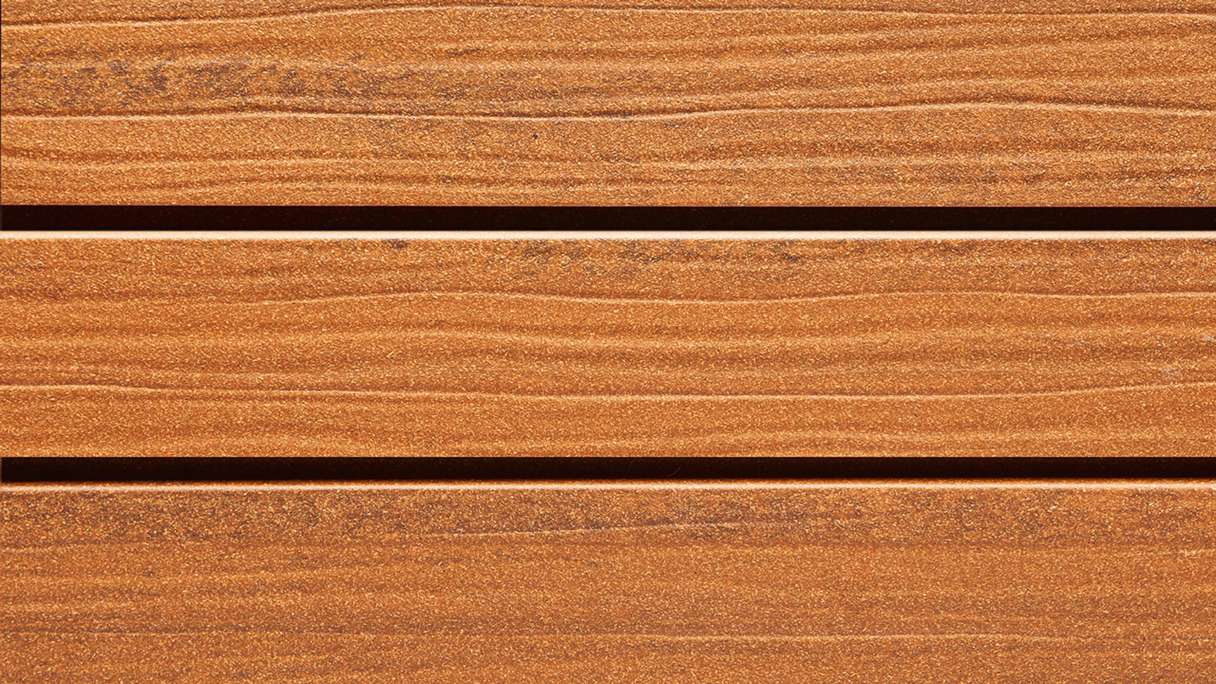 planeo Fassado - Rivestimento di facciata a rombi in WPC Prime marrone ambra