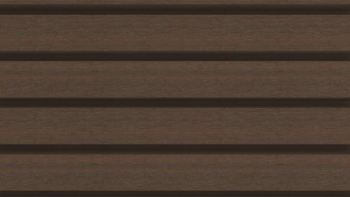 planeo LINEA Wide - Rivestimento per facciate in WPC CoEx, colore Ipe marrone, 2900 x 181 mm
