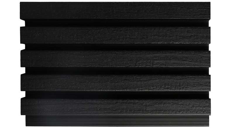 planeo LINEA Slim - Rivestimento per facciate in WPC CoEx, nero, 2900 x 215 mm