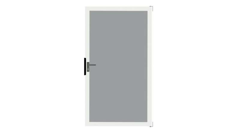 planeo Gardence Flair - Porta in vetro DIN Sinistro satinato con telaio in alluminio 100 x 180cm