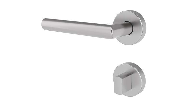 planeo Edelwerk VYRO maniglia per porta in acciaio inox WC rosa tondo