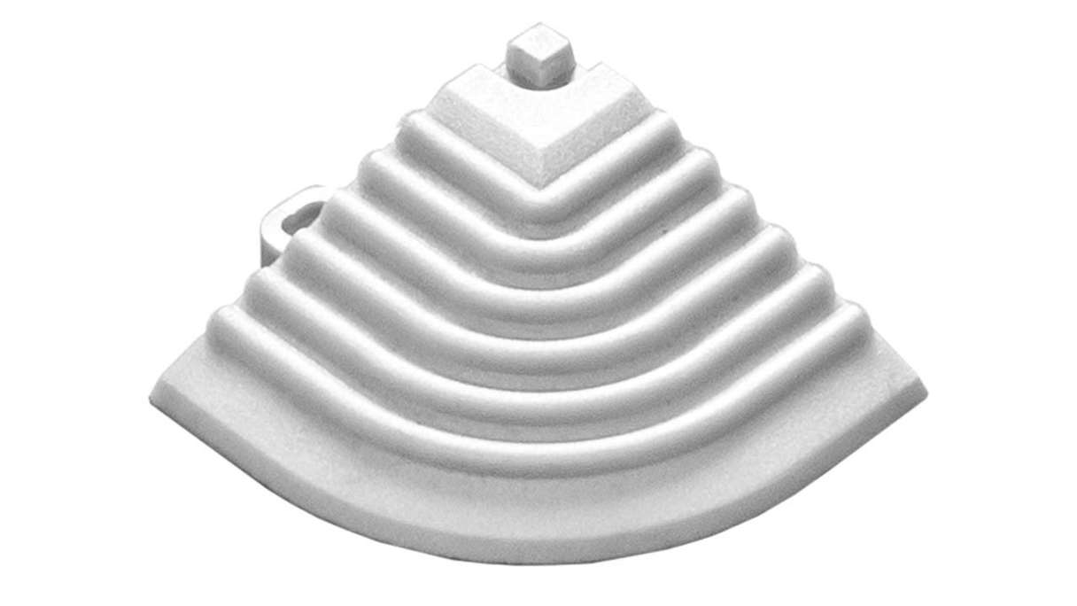 Modulo angolare planeo per piastrelle a incastro 40 x 40 cm - bianco
