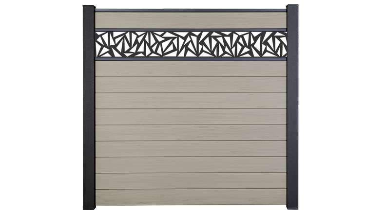 planeo Gardence Strong - recinzione a innesto BPC Triangolo Bi-Color Sand 180 x 180 cm