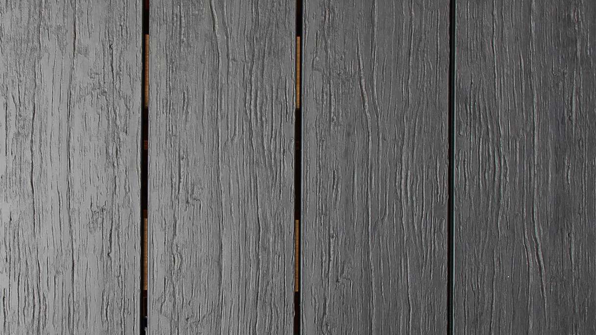 planeo TitanWood - Tavola massiccia grigio scuro anticato invecchiato/spazzolato