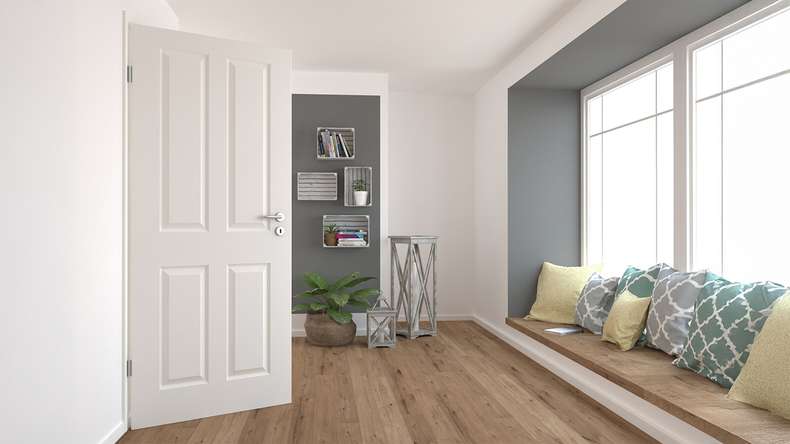 porta interna planeo country house VELA Casa 4F laccato bianco 9010 bordo tondo | laccato - 1985 x 610|735|860|985 mm