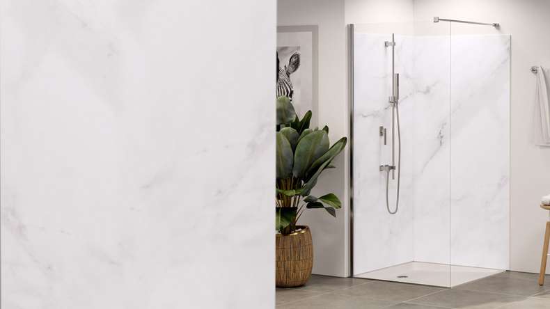 planeo Wallboard - Marmo Grigio-Bianco Opaco - vari formati