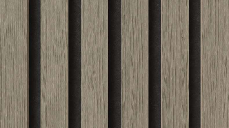 pannelli acustici planeo - rovere grigio 2480 x 600 x 21,5 mm | ignifugo